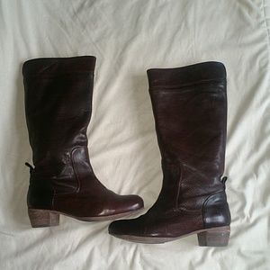 Argila A892 chocolate brown knee high boots